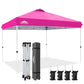 Pop Up Canopy Tent with Wheeled Carry Bag, 8 Stakes, 4 Ropes, 4 Weight Bags, 12x12 ft - Eagle Peak Custom Canopy Tent