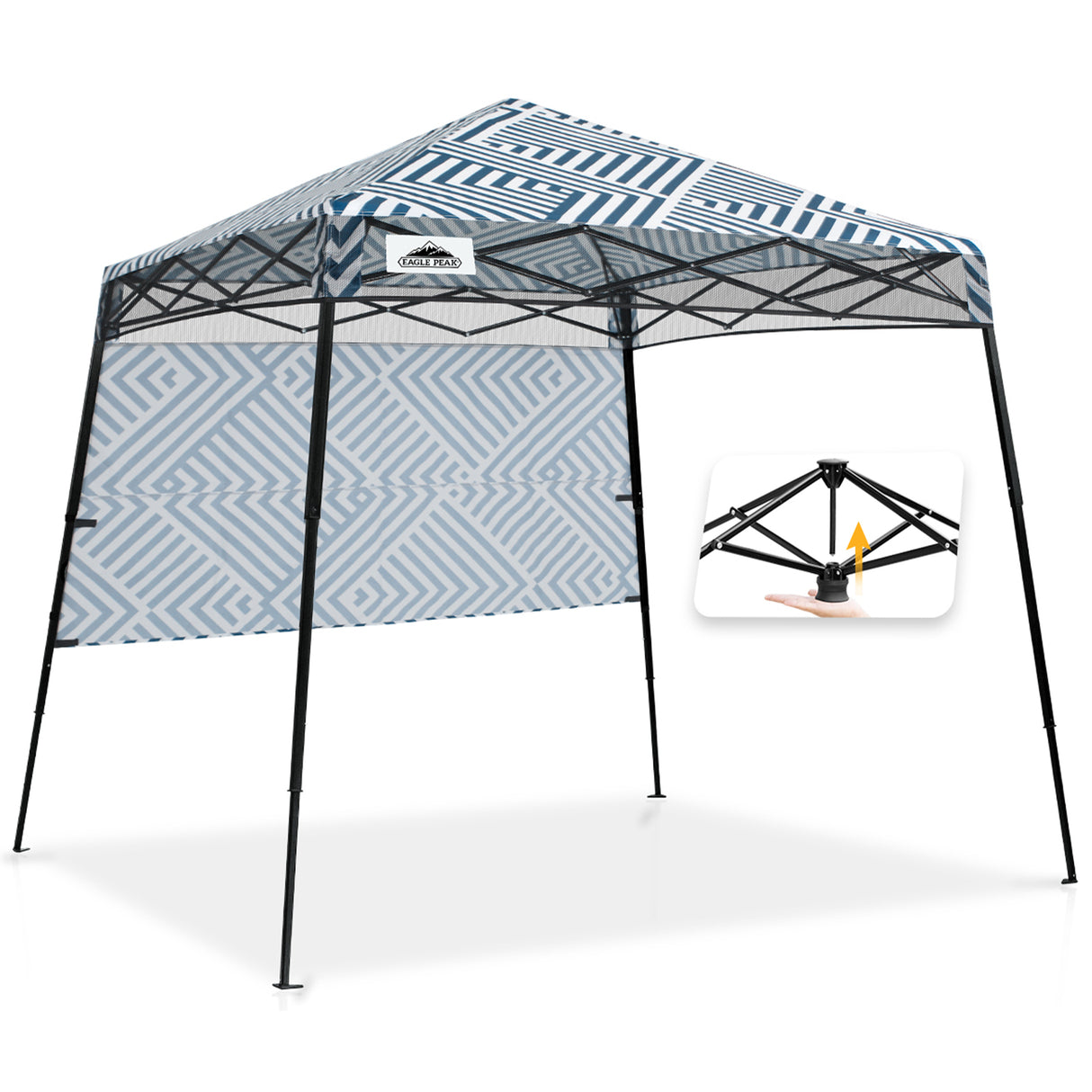 8x8 Pop Up Canopy Tent with Sidewall,8x8 Base 6x6 Top