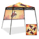 8x8 Backpack Pop Up Canopy Tent w/ Sidewall 8x8 Base 6x6 Top,Unique Printing Fabric