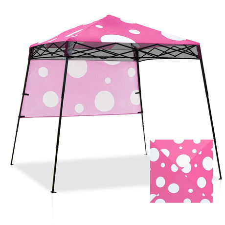 8x8 Backpack Pop Up Canopy Tent w/ Sidewall 8x8 Base 6x6 Top,Unique Printing Fabric