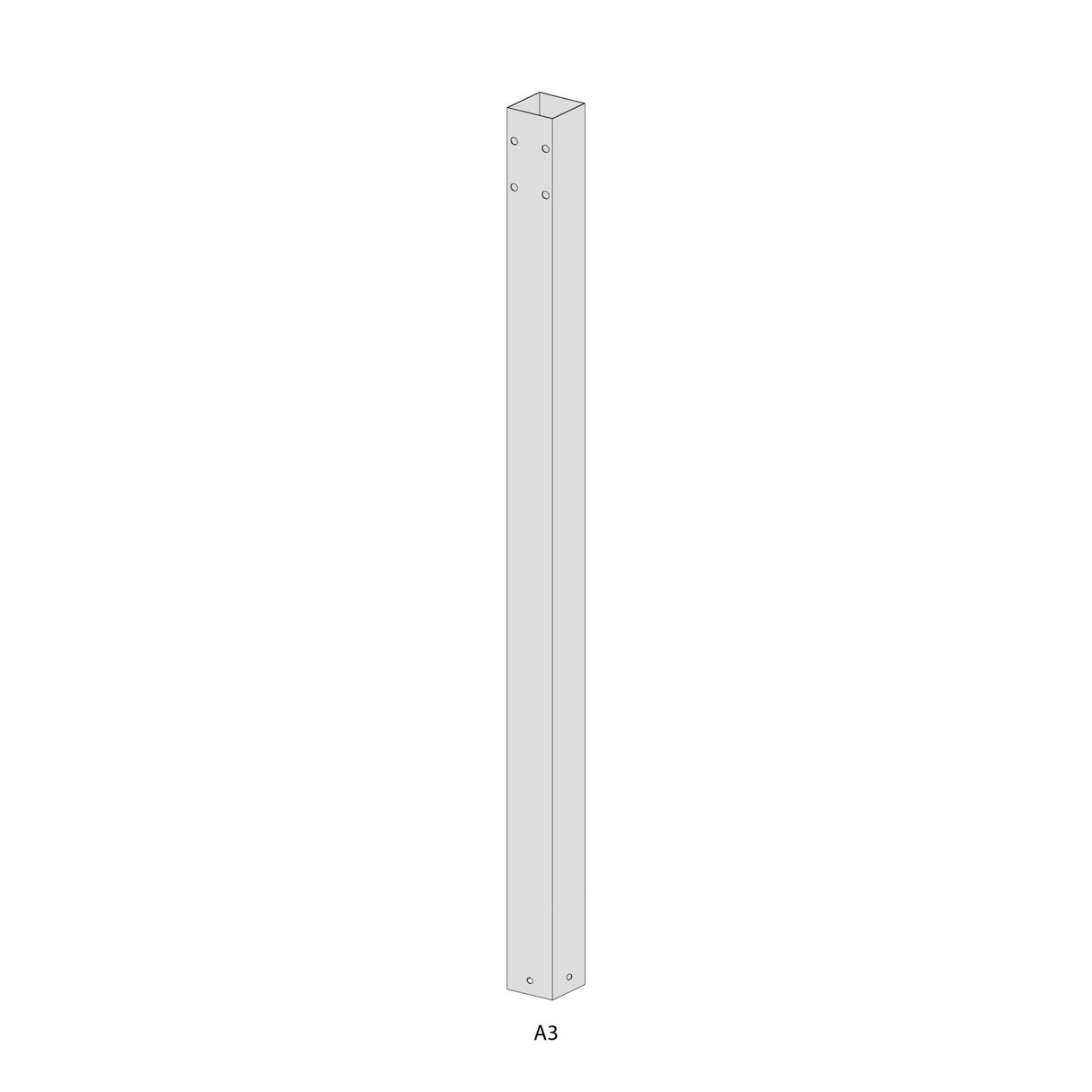 ATPG121TEX - TAN - Part A3 Lower Post - Eagle Peak Canopy and Outdoor Products