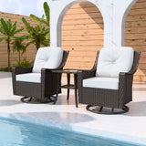 Azure Bay 3 Piece Outdoor Wicker Bistro Set - Eagle Peak Custom Canopy Tent