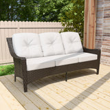 Azure Bay 3 Seat Outdoor Wicker Patio Sofa - Eagle Peak Custom Canopy Tent