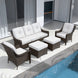 Azure Bay Wicker Outdoor Patio Furniture Set w/Single Chairs and Sofa, 5 Pieces - Eagle Peak Custom Canopy Tent