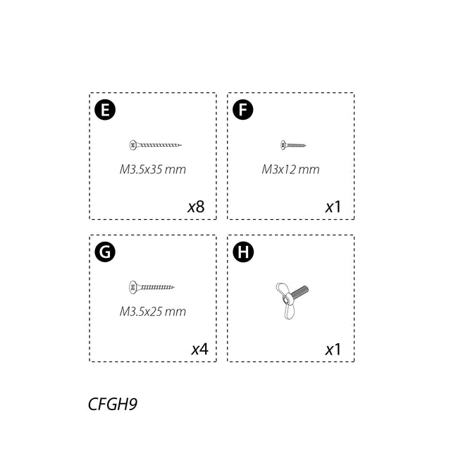 CFGH9 Part Screw Set - Eagle Peak Canopy and Outdoor Products