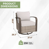 Coastal Vista Outdoor Swivel Wicker Rocker Chair,Contains 1 Chair - Eagle Peak Custom Canopy Tent