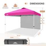 Commercial Pop up Canopy with 1 Sidewall, Heavy Duty Canopy Tent 12x12 - Eagle Peak Custom Canopy Tent