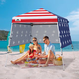 Day Tripper 8x8 Aluminum Super - Lightweight Slant Leg Pop Up Canopy with 3 Removable Walls - Eagle Peak Custom Canopy Tent