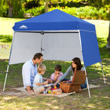 Day Tripper 8x8 Aluminum Super - Lightweight Slant Leg Pop Up Canopy with 3 Removable Walls - Eagle Peak Custom Canopy Tent