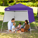 Day Tripper 8x8 Aluminum Super - Lightweight Slant Leg Pop Up Canopy with 3 Removable Walls - Eagle Peak Custom Canopy Tent