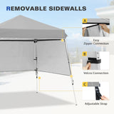 Day Tripper 8x8 Aluminum Super - Lightweight Slant Leg Pop Up Canopy with 3 Removable Walls - Eagle Peak Custom Canopy Tent