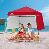 Day Tripper 8x8 Aluminum Super - Lightweight Slant Leg Pop Up Canopy with 3 Removable Walls - Eagle Peak Custom Canopy Tent