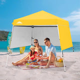 Day Tripper 8x8 Aluminum Super - Lightweight Slant Leg Pop Up Canopy with 3 Removable Walls - Eagle Peak Custom Canopy Tent