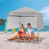 Day Tripper 8x8 Aluminum Super - Lightweight Slant Leg Pop Up Canopy with 3 Removable Walls - Eagle Peak Custom Canopy Tent