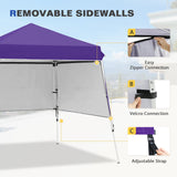 Day Tripper 8x8 Aluminum Super - Lightweight Slant Leg Pop Up Canopy with 3 Removable Walls - Eagle Peak Custom Canopy Tent