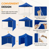 EAGLE PEAK 10x10 Heavy Duty Pop up Commercial Canopy with Removable Sidewalls,4 Sandbags - Eagle Peak Canopy and Outdoor Products