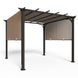 EAGLE PEAK 10x10 Metal Pergola with Textilene Top - Eagle Peak Canopy and Outdoor Products