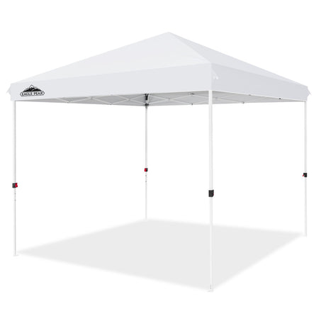 EAGLE PEAK 10x10 Outdoor Pop up Straight Leg Canopy with Wheeled Carry Bag, 100 Square Feet of Shade - Eagle Peak Canopy and Outdoor Products