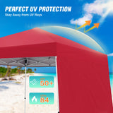 EAGLE PEAK 10x10 Pop Up Canopy Tent with Wall Panel, 10x10 Base 8x8 Top - Eagle Peak Canopy and Outdoor Products