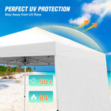 EAGLE PEAK 10x10 Pop Up Canopy Tent with Wall Panel, 10x10 Base 8x8 Top - Eagle Peak Canopy and Outdoor Products