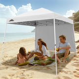 EAGLE PEAK 10x10 Pop Up Canopy Tent with Wall Panel, 10x10 Base 8x8 Top - Eagle Peak Canopy and Outdoor Products