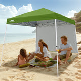 EAGLE PEAK 10x10 Pop Up Canopy Tent with Wall Panel, 10x10 Base 8x8 Top - Eagle Peak Canopy and Outdoor Products