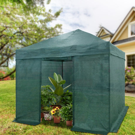 EAGLE PEAK 10x10 Pop - up Walk - in Greenhouse - Eagle Peak Canopy and Outdoor Products