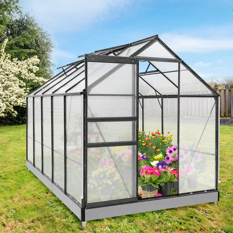 EAGLE PEAK 10x6x7 Polycarbonate and Aluminum Walk - in Hobby Greenhouse - Eagle Peak Canopy and Outdoor Products