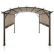 EAGLE PEAK 11.4x11.4 Outdoor Pergola with Retractable Textilene Sun Shade Top