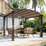 EAGLE PEAK 11x11 Outdoor Arched Top Pergola with Sidewalls - Eagle Peak Canopy and Outdoor Products