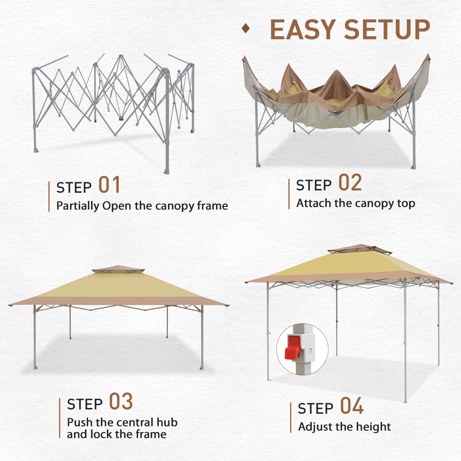 12x12 Pop up Canopy Tent Easy Set up Folding Shelter Eagle Peak Custom Canopy Tent