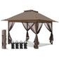 EAGLE PEAK 13x13 Pop Up Gazebo w/ Mosquito Netting - Eagle Peak Canopy and Outdoor Products