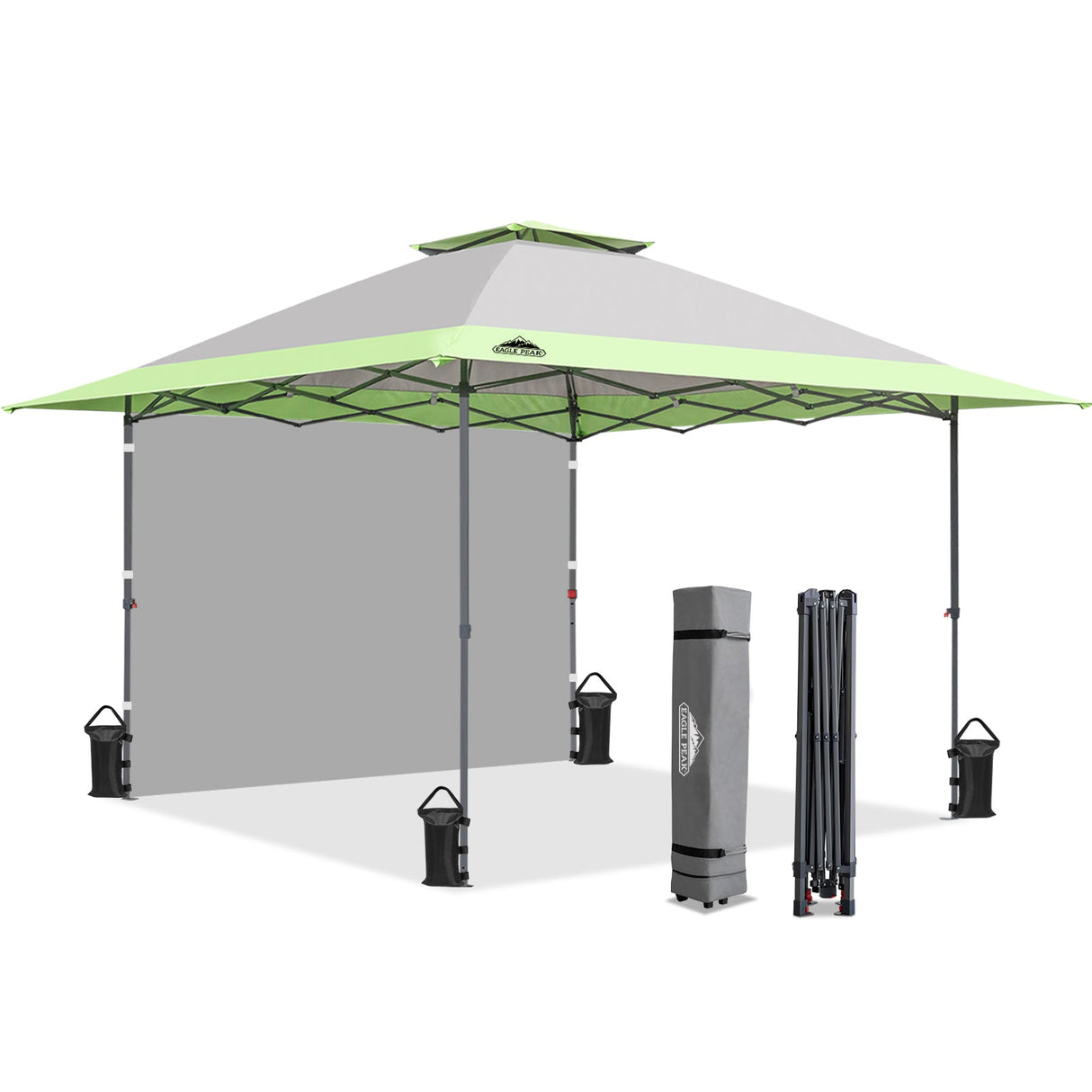 EAGLE PEAK 13x13 Straight Leg Pop Up Canopy Tent With sidewall - Eagle Peak Canopy and Outdoor Products