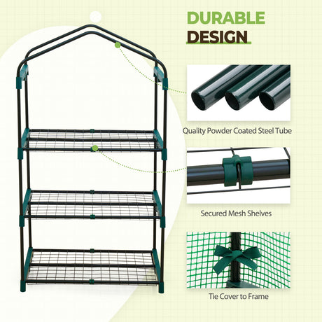 EAGLE PEAK 27" x 19" x 50" Mini Greenhouse - Eagle Peak Canopy and Outdoor Products