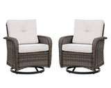 EAGLE PEAK 2pc Rattan Swivel Rocker Patio Conversation Set - Eagle Peak Canopy and Outdoor Products