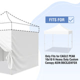 EAGLE PEAK 4 - Piece Sunwall/Sidewalls for 10x10 ft Heavy - duty Custom Canopy Only, Privacy Panels for Canopy Tent Includes 3 Sidewalls and 1 Entry Wall, Pack of 4, White - Eagle Peak Canopy and Outdoor Products