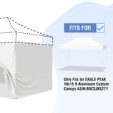 EAGLE PEAK 4 - Piece Sunwall/Sidewalls for 10x15 ft Aluminum Custom Canopy Only, Privacy Panels for Canopy Tent Includes 3 Sidewalls and 1 Entry Wall, Pack of 4, White - Eagle Peak Canopy and Outdoor Products