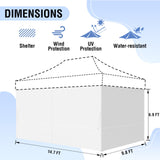 EAGLE PEAK 4 - Piece Sunwall/Sidewalls for 10x15 ft Aluminum Custom Canopy Only, Privacy Panels for Canopy Tent Includes 3 Sidewalls and 1 Entry Wall, Pack of 4, White - Eagle Peak Canopy and Outdoor Products