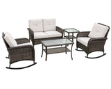 EAGLE PEAK 5pc Rattan Outdoor Patio Conversation Set - Eagle Peak Canopy and Outdoor Products