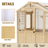 EAGLE PEAK 6.7x6x7.7 ft Wood and Polycarbonate Walk - in Greenhouse - Eagle Peak Canopy and Outdoor Products