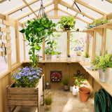 EAGLE PEAK 6.7x7.8x7.7 ft Wood and Polycarbonate Walk - in Greenhouse - Eagle Peak Canopy and Outdoor Products