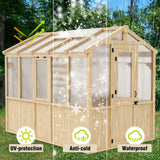 EAGLE PEAK 6.7x9.7x7.7 ft Wood and Polycarbonate Walk - in Greenhouse - Eagle Peak Canopy and Outdoor Products