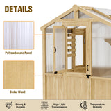 EAGLE PEAK 6.7x9.7x7.7 ft Wood and Polycarbonate Walk - in Greenhouse - Eagle Peak Canopy and Outdoor Products