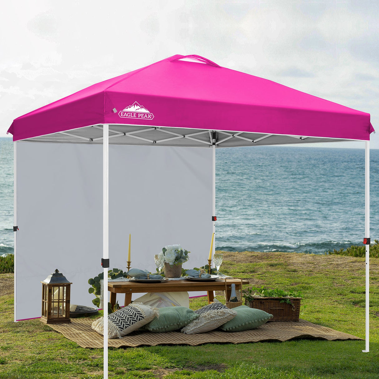 EAGLE PEAK 8x8 Pop Up Straight Leg Canopy with Sidewall - Eagle Peak Canopy and Outdoor Products