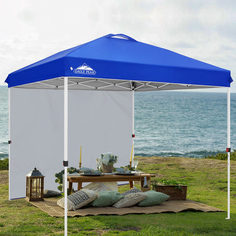 EAGLE PEAK 8x8 Pop Up Straight Leg Canopy with Sidewall - Eagle Peak Canopy and Outdoor Products