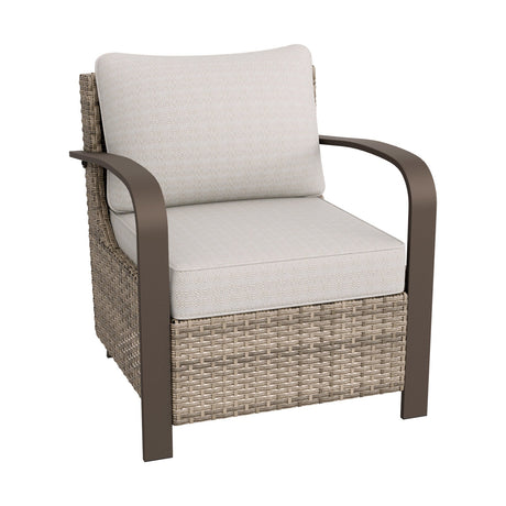 EAGLE PEAK Coastal Vista Patio Chair with Cushions, Contains 1 Chair, Blue/Beige - Eagle Peak Canopy and Outdoor Products