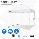 EAGLE PEAK CP100 10x10 Heavy Duty Industrial Commercial Canopy Tent with 100 Sqft of Shade (White) - Eagle Peak Canopy and Outdoor Products