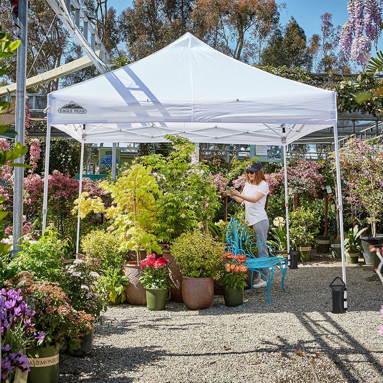 10 x 10 Commercial Canopy with 100 Square Feet of Shade Eagle Peak Custom Canopy Tent