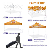 EAGLE PEAK CP100 Steel Square Leg Heavy Duty Commercial Custom Canopy Tent 10x10 - CLICK TO CONFIGURE - Package Prices Start at $569.99 - Eagle Peak Custom Canopy Tent