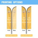 EAGLE PEAK Custom Printed Feather Flags with Your Logo and Design, Personalized Advertising Flags for Marketing, with Folding Cross Base, Weight Bag & Carry Bag, 11.2x2.0 ft - Eagle Peak Canopy and Outdoor Products